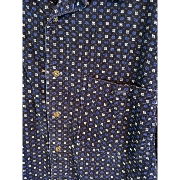 Sauce Berne Mens shirt M fancy corduroy Long Sleeve Button Up subtle soft - Picture 3 of 11